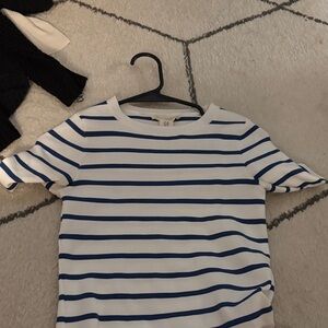 Blue and White Striped  Shirt